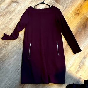 Gap | Size Medium | cotton long sleeve dress | color is a nice plum purple
